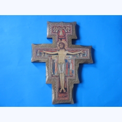 Krzyż Franciszkański(San Damiano) na ścianę.Duży 43 cm